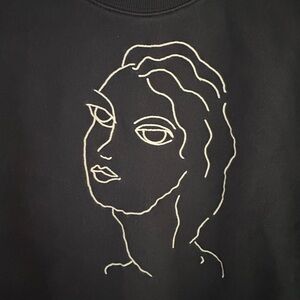 Paloma Wool Navy Sweatshirt with White Outline